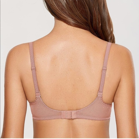 🆕 Sexy Lace Bra Underwire Balconette Unlined Demi Sheer Plus Size - Picture 2 of 2